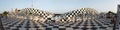 Chennai, India - July 30th 2022: The Panorama of Chennai Napier Bridge has been transformed into a chessboard in preparation for