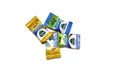 Chennai, India-May 01 2020: Group of Vicks Cough Drops Honey, Menthol and Ginger Flavor 2g Candy Pack