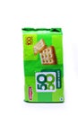 Beautiful view of Britannia Crackers 50-50 Sweet & Salty Cookies or biscuit in a green cover pack