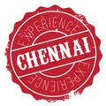 Chennai stamp rubber grunge