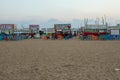 Chennai, Tamil Nadu / India - November 2 2019 : View of the eateries along the Besant Nagar beach in Chennai, India