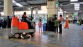 Chennai,Tamilnadu,India-December 29 2022: View of platform of Chennai Central Railway station