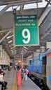 Chennai,Tamilnadu,India-December 29 2022: View of platform of Chennai Central Railway station