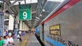 Chennai,Tamilnadu,India-December 29 2022: View of platform of Chennai Central Railway station