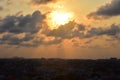 Chennai, Tamilnadu, India: January 26, 2019 - Chennai City Skyline at Sunset