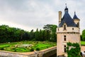 CHENONCEAU, FRANCE - CIRCA JUNE 2014: Garden of Catherine de Medici