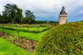 CHENONCEAU, FRANCE - CIRCA JUNE 2014: Garden of Catherine de Medici