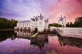 Chenonceaux castle sunset