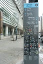 Cheonggye Plaza bus stop in Seoul,South Korea. Royalty Free Stock Photo