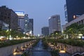 Cheonggyecheon stream in seoul south korea