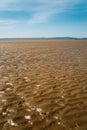 Cheongpodae beach mud flat in Taean, Korea Royalty Free Stock Photo