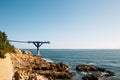 Cheongsapo Daritdol skywalk and blue sea in Busan, Korea Royalty Free Stock Photo