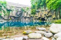 cheonjeyeon waterfalls in Jeju Isaland