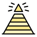 Cheops pyramid icon vector flat