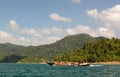 Cheow Lan lake boat trip. Khao Sok National Park. Surat Thani province. Thailand Royalty Free Stock Photo