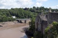 Chepstow Bridge and the River Wye from the Castle Royalty Free Stock Photo