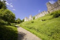 Chepstow castle monmouthside wales Royalty Free Stock Photo