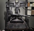 CHEPSTOW - SEP 2019: Printing press at Chepstow Museum