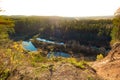 Cheptsa river and autumn forest in Udmurtia. Royalty Free Stock Photo