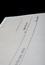 Cheque in american dollars Royalty Free Stock Photo
