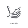 Cheque icon. Trendy Cheque logo concept on white background from Royalty Free Stock Photo