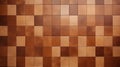 Chequered Brown Tile Wall: Ceramic Mosaic Background For Foyer