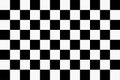 Chequered flag finish car race black white