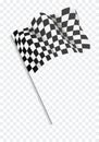 Chequered flag flying. Vector illustration. Royalty Free Stock Photo
