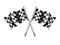 Checkered, Chequered Flags Motor Racing, Sport, Start or Finish Royalty Free Stock Photo