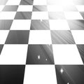 Chequered floor