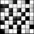 Metallic Puzzle Square Black And White Vector Camouflage