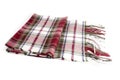 Chequered wool scarf, neckerchief Royalty Free Stock Photo