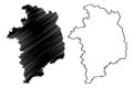 Cher Department France, French Republic, Centre-Val de Loire region map vector illustration, scribble sketch Cher map