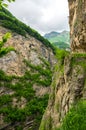 Cherek gorge in the Caucasus mountains in Russia