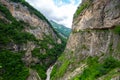 Cherek gorge in the Caucasus mountains in Russia