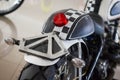 Custom motorbike close up, rear view