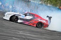 Very fast driving, sport car drifting Royalty Free Stock Photo