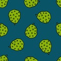 Cherimoya seamless doodle pattern