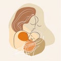 Cherish the maternal bond with this serene art of a mother and child