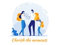 Cherish the Moments Phrase with Family Travelers.