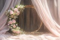 Cherished moments backdrop ideal for Valentines Day or weddings