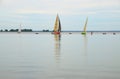 Three Boats Horizon Calm Water