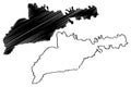 Chernivtsi Oblast map vector