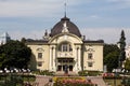 Opera theater in the city of Chernovtsy. Beautiful buildings on the street in a European city Royalty Free Stock Photo
