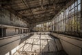 Chernobyl - Abandoned swimming pool in Pripyat Royalty Free Stock Photo