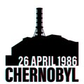 Chernobyl disaster vector illustration with date isolated