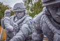 Chernobyl firemen monument in Chernobyl town, Ukraine