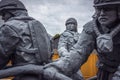 Chernobyl firemen monument in Chernobyl town, Ukraine