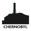 Chernobyl nuclear atom electric station icon 