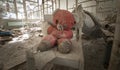 Chernobyl - Teddy bear in abandoned kindergarten Royalty Free Stock Photo